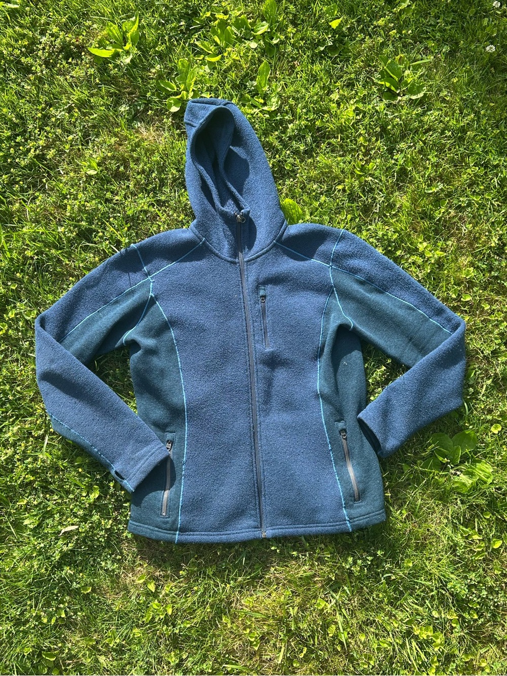 Kuhl blue fleece zip up hoodie